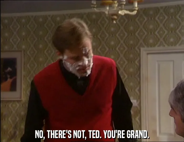 NO, THERE'S NOT, TED. YOU'RE GRAND.